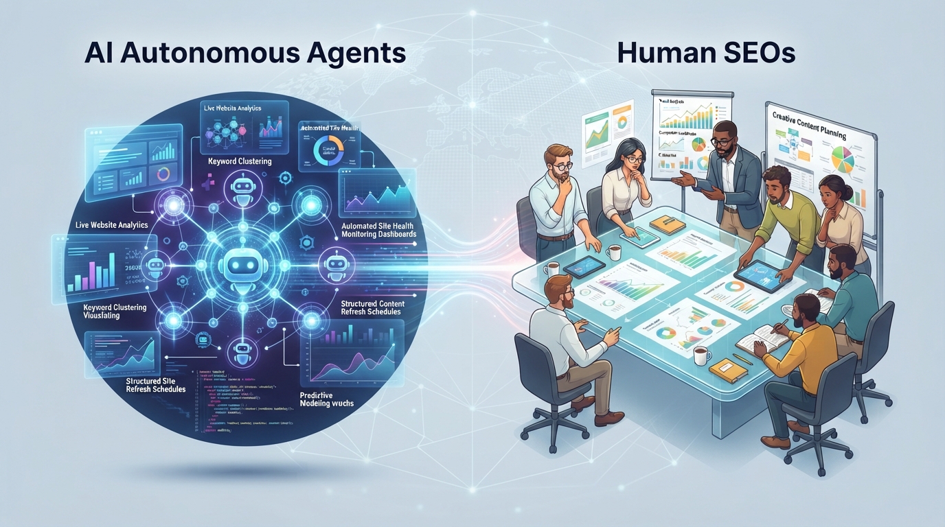 How AI Autonomous Agents Plan & Execute SEO Strategy vs. Human SEOs