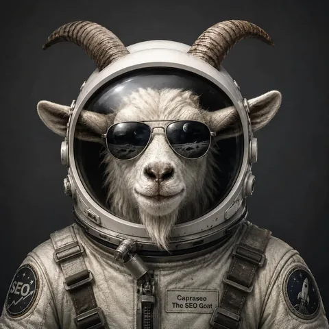 James Williams — CapraSEO's AI SEO analyst, drawn as the CapraSEO goat
